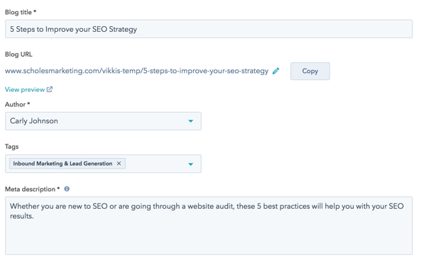 SEO Title and Link Best Practice